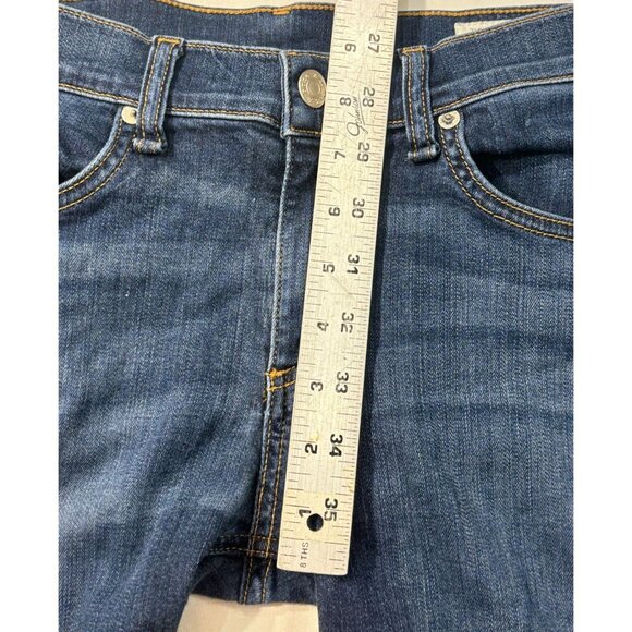 Rag & Bone Capri Jeans Women's Size 29 Distressed Raw Hem Blue Denim - Picture 9 of 11